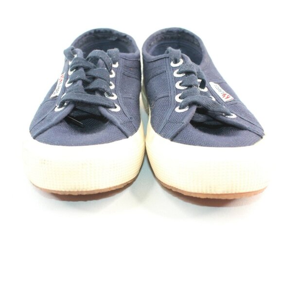 Anthropologie SUPERGA Women's Sz 5 Navy Blue Canvas Sneakers Shoes Lace Up - Picture 3 of 10